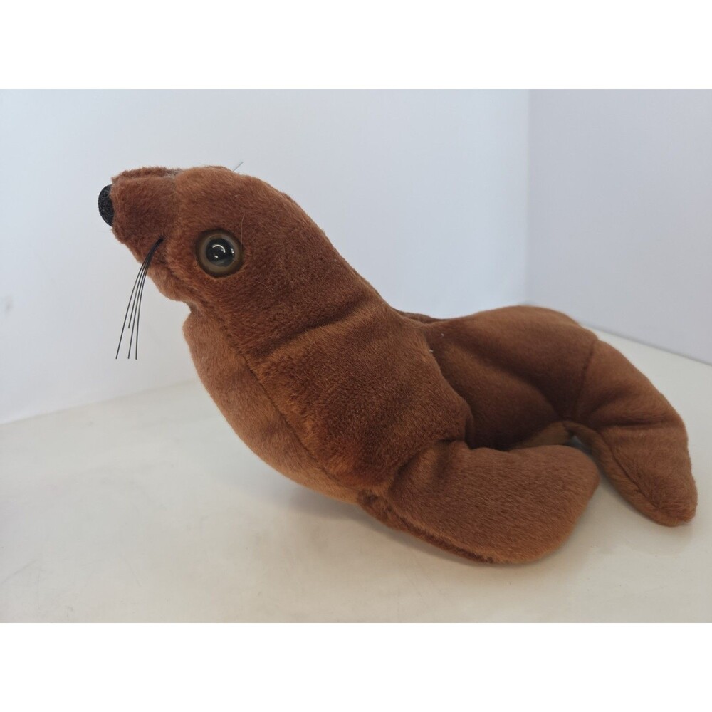Giant Star Brown Harbor Seal Plush Stuffed Animal Vintage 13" 1994 New with Tags